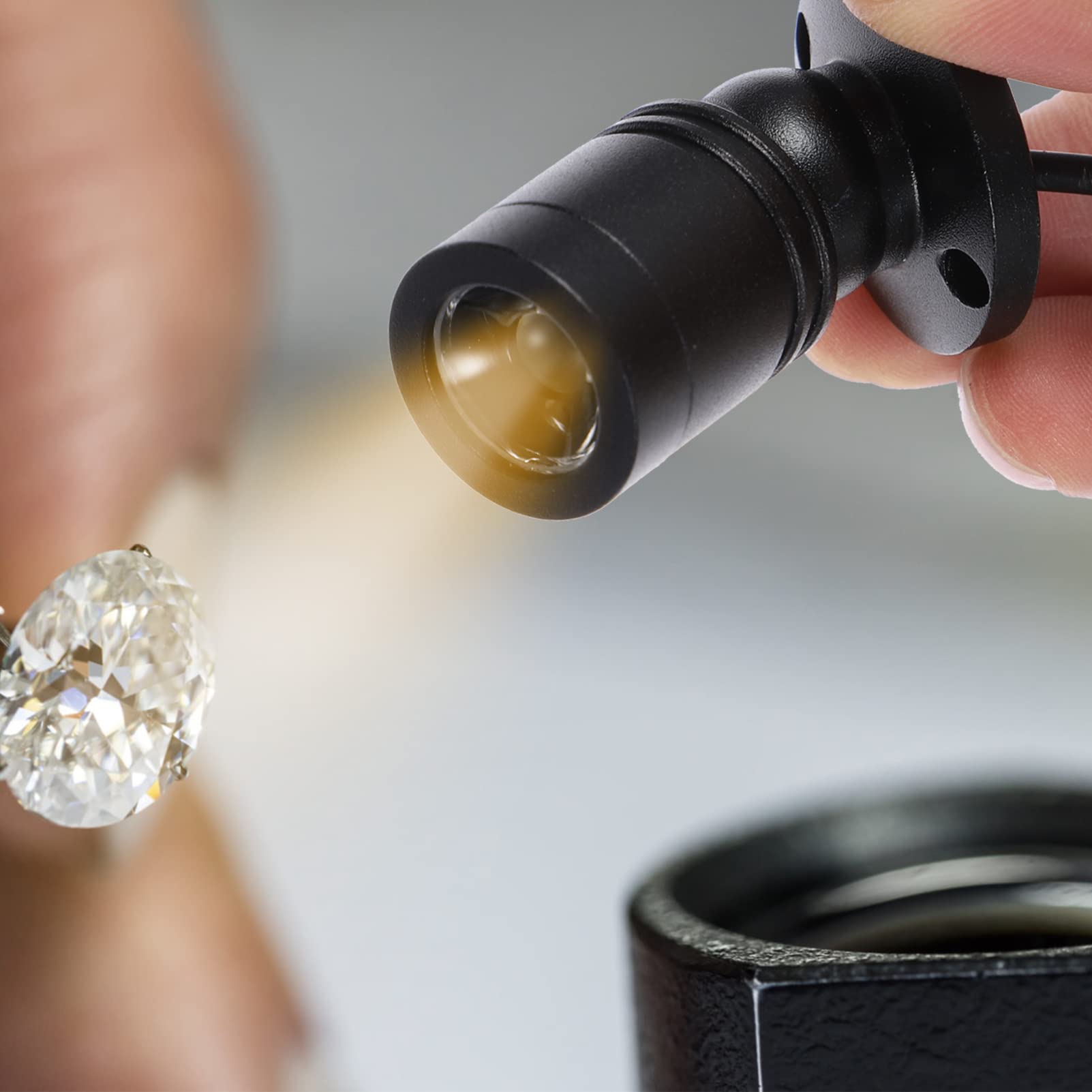 1W LED Mini Spotlight - Black Surface Mount for Art & Painting Display - Indoor Showcase & Under Cabinet Lighting