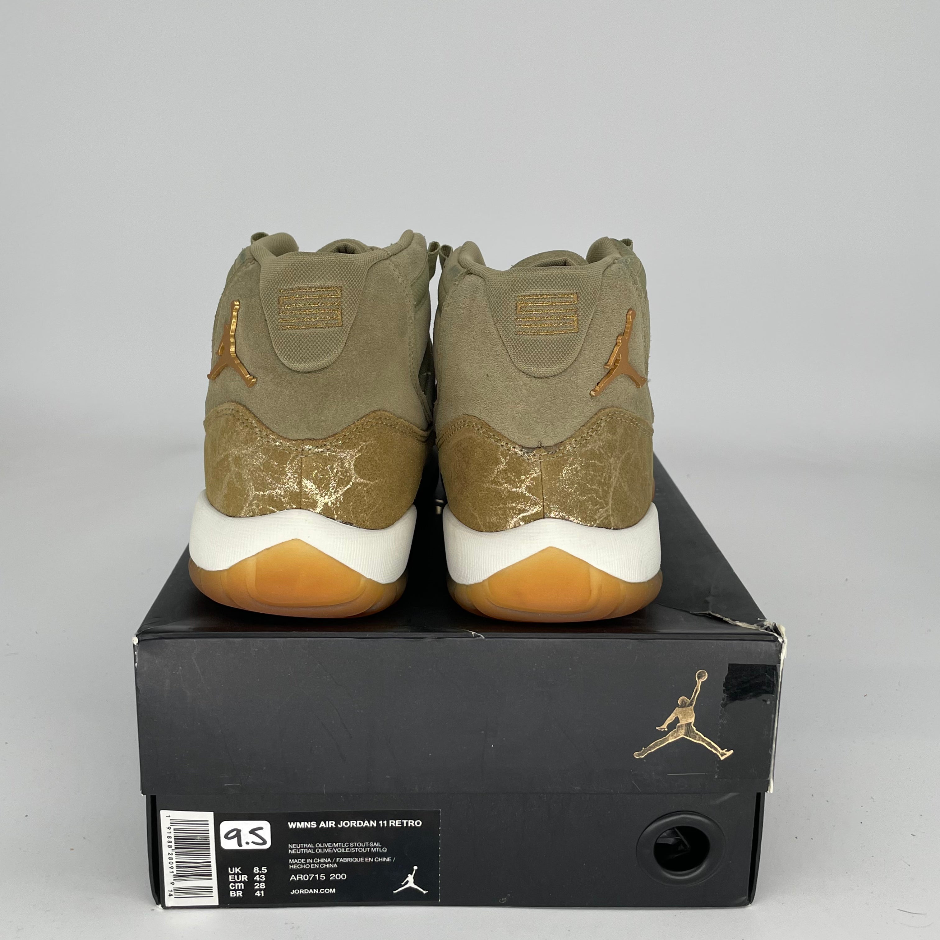 AIR JORDAN 11 Retro NEUTRAL OLIVE Women's Basketball Shoes Size 9.5/11W - AR0715-200 | Perfect for Court Performance & Streetwear Fashion