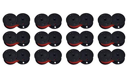 NCR 2108/7218 Compatible Printer Ribbons - Black/Red Spool (12-Pack) - Perfect for Retail POS, Receipt Printing & Office Use