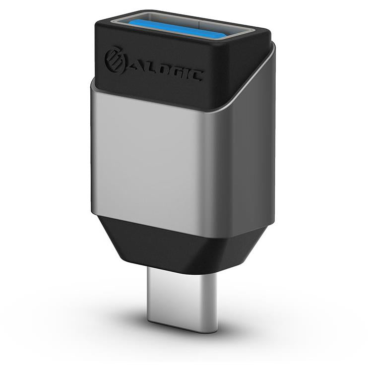 ALOGIC Ultra Mini USB C to USB A Adapter - Space Grey - Fast Data Transfer & Charging - Compatible with MacBook, iPad, Samsung Galaxy - Perfect for Travel, Office & Home Use
