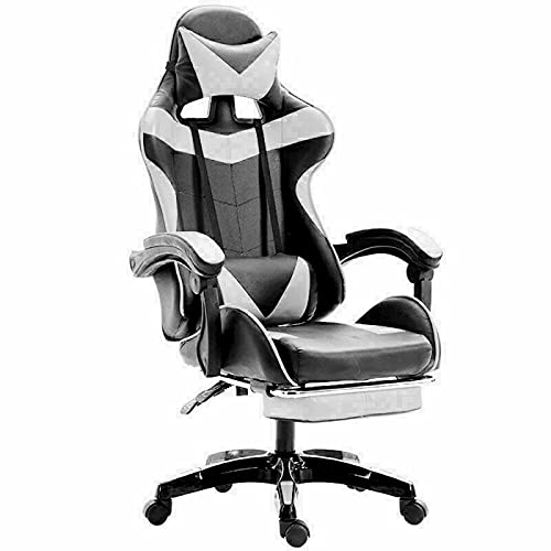 ScreenM High Back Ergonomic Gaming Chair with Adjustable Footrest - Swivel Racing Office Computer Desk Chair for Home & Gaming Setup - Perfect for Long Hours of Work, Gaming, and Relaxation