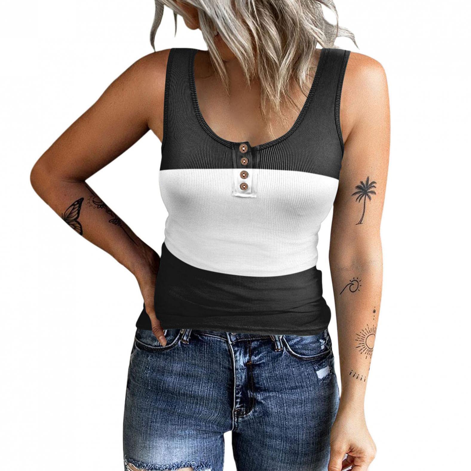 Women's Summer Sleeveless Tank Tops - Leopard & Tie-Dye Casual Tee Shirts | Breathable Basic Tops for Hot Weather, Beach, Gym & Everyday Wear