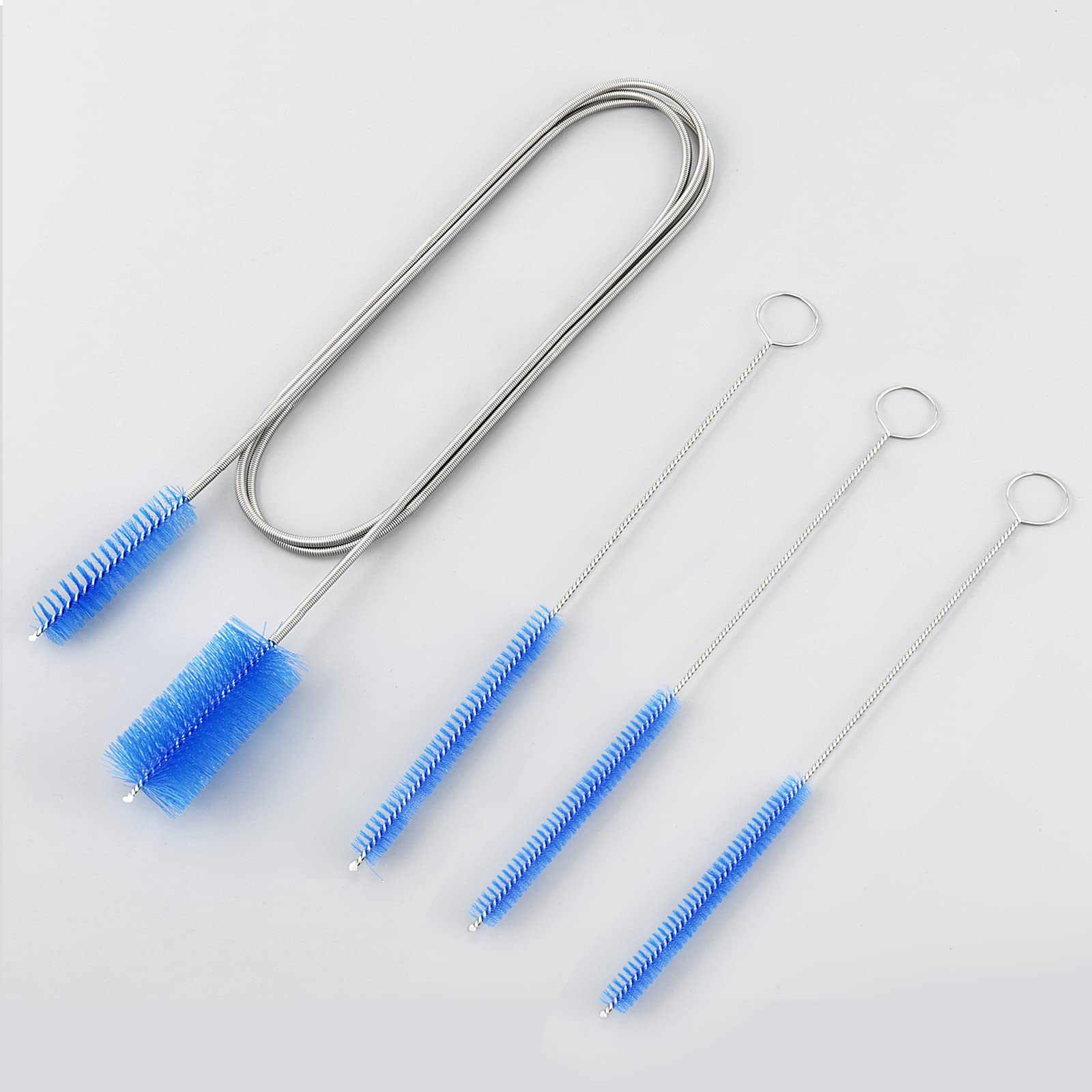 Flexible Drain Brush Cleaner Kit - 5ft Double Head Brush for Pipes, Tanks & Sinks
