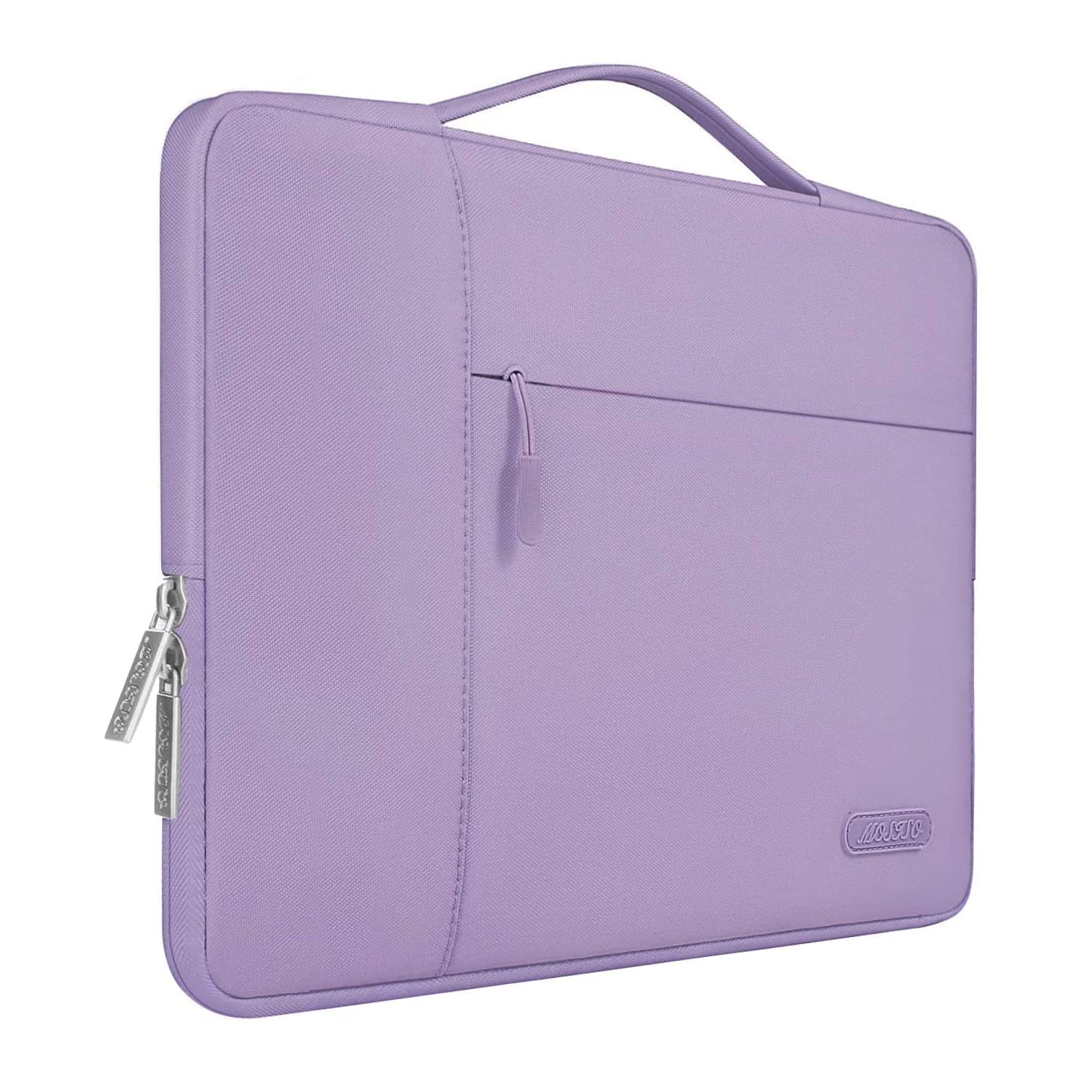 MOSISO 16 Inch Laptop Sleeve with Handle - Fits 15-15.6 Inch MacBook Pro, HP, Acer, Dell, Lenovo, ASUS Notebooks - Durable Polyester Computer Bag for Work, School & Travel (Purple)
