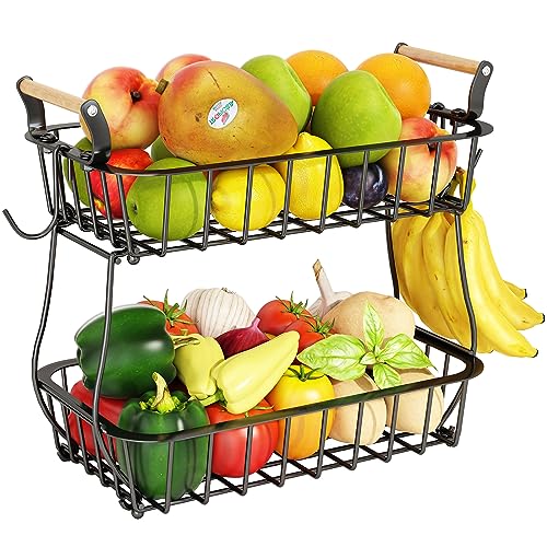 Black (2 Tier with Banana Hangers)
