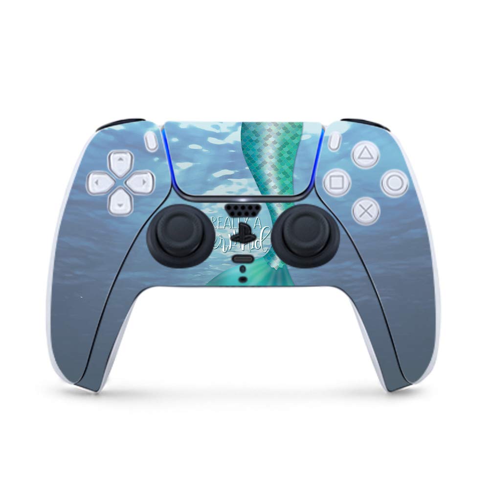 MightySkins PS5 Controller Skin - 'I'm Really A Mermaid' Design | Protective Vinyl Decal Wrap for PlayStation 5 | Durable & Easy to Apply | Made in USA | Perfect for Gaming Enthusiasts & Customization Lovers