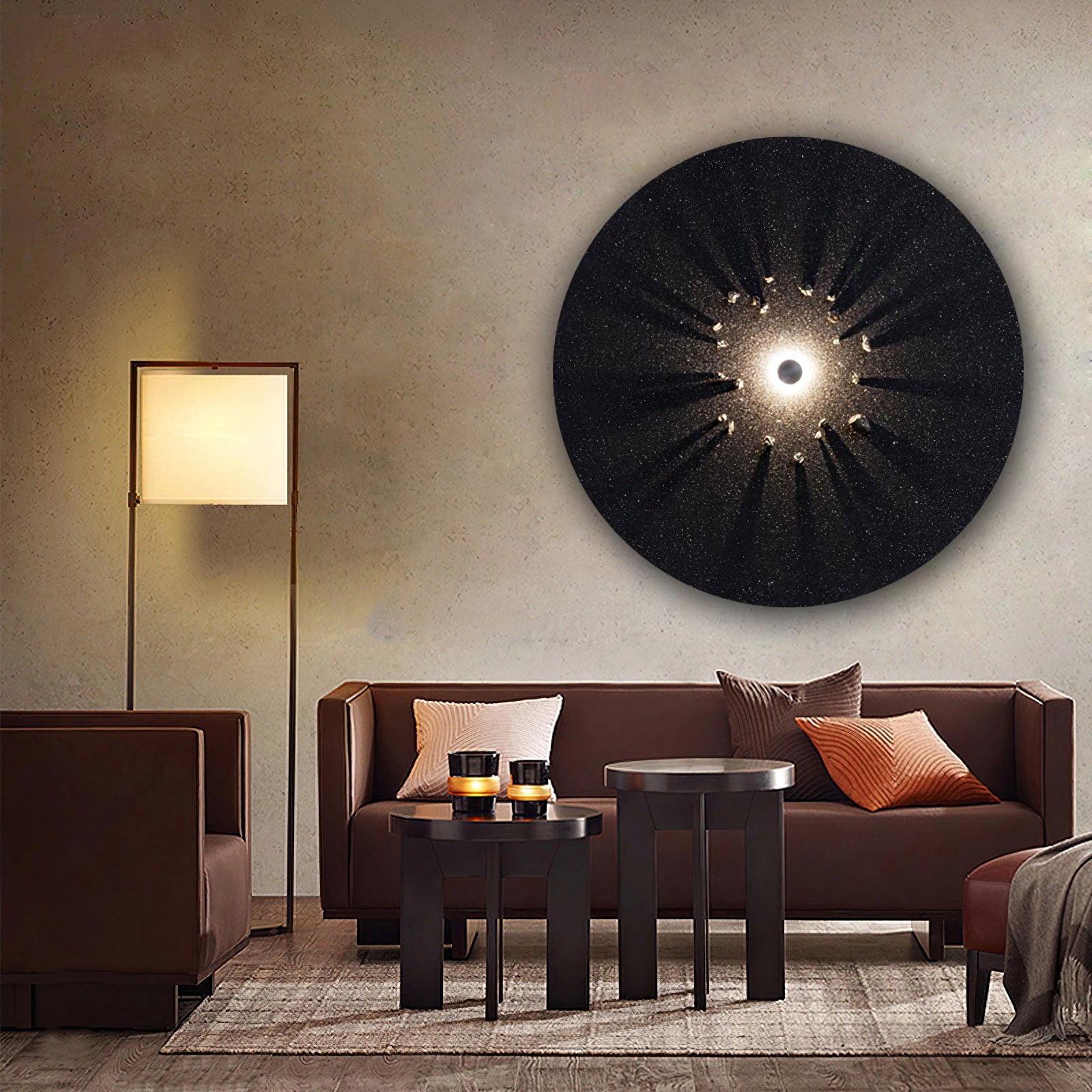 Black Hole Wall Lamp - Modern Space-Themed LED Night Light for Bedroom, Living Room & Office Decor