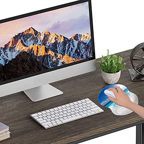 Ergonomic Mouse Pad with Wrist Support - Pain Relief Comfort Wrist Rest Pad for Gaming, Office & Home Use - Non-Slip PU Base for Computer, Laptop & Travel - Perfect for Work, Gaming & Beach Relaxation