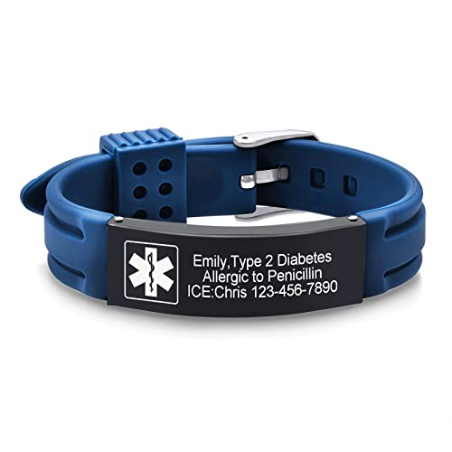 Silicone 02-Black Blue-Width 16MM