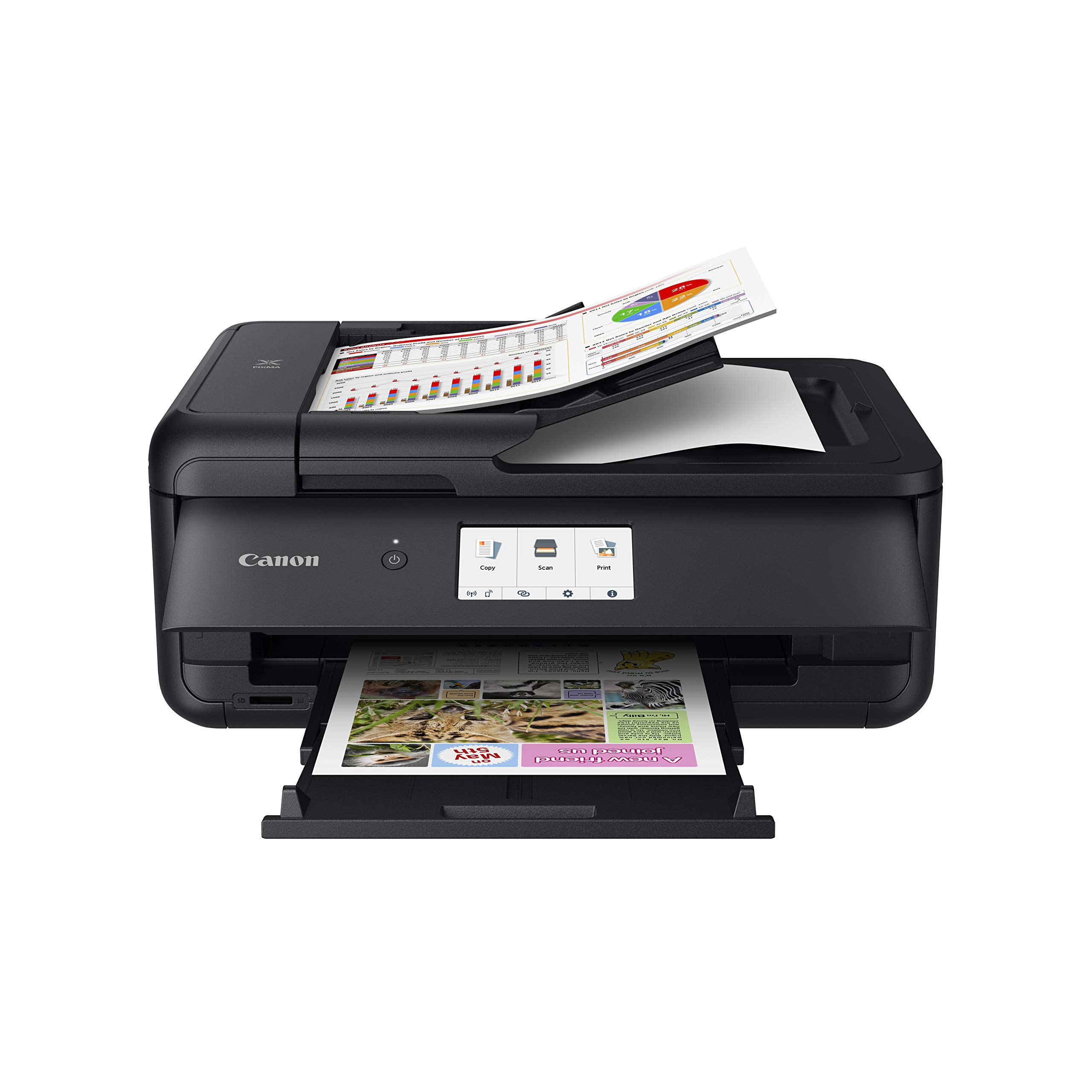 Canon TS9550 Wireless All-in-One Inkjet Printer with Scanner, Copier & Fax - Black | Ideal for Home Office, Small Business & Remote Work Printing Needs