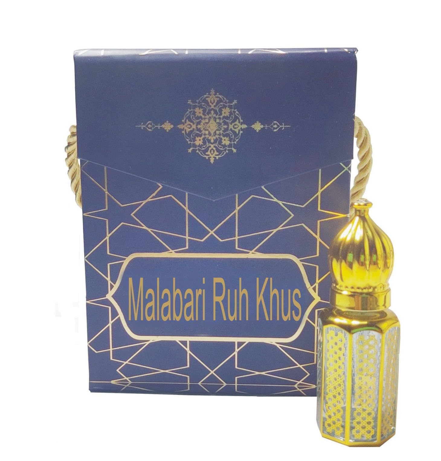 Shaz Perfumers Malabari Ruh Khus Attar - 5ml Pure Perfume Oil for Women & Men | Long-Lasting Natural Fragrance | Perfect for Daily Wear, Special Occasions & Aromatherapy