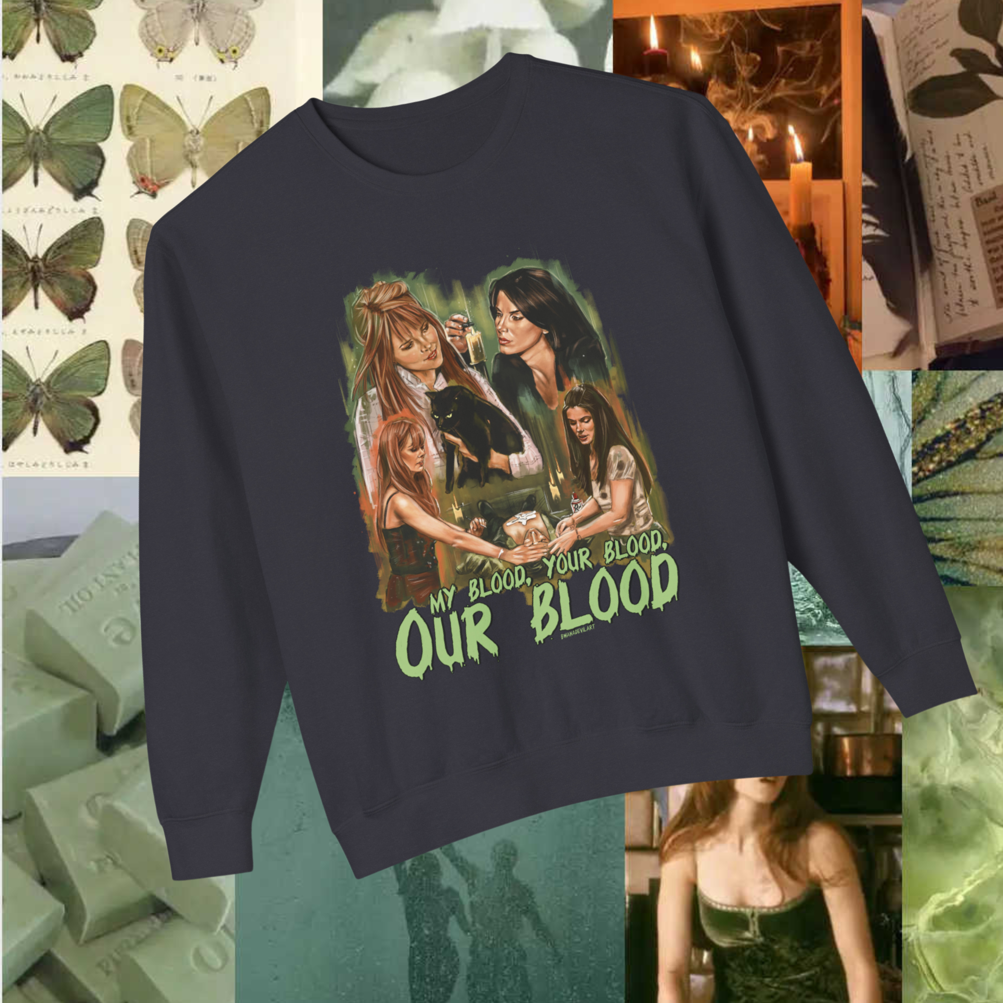 My Blood Your Blood Our Blood Crewneck Sweatshirt - Unisex Casual Pullover for Streetwear & Everyday Comfort