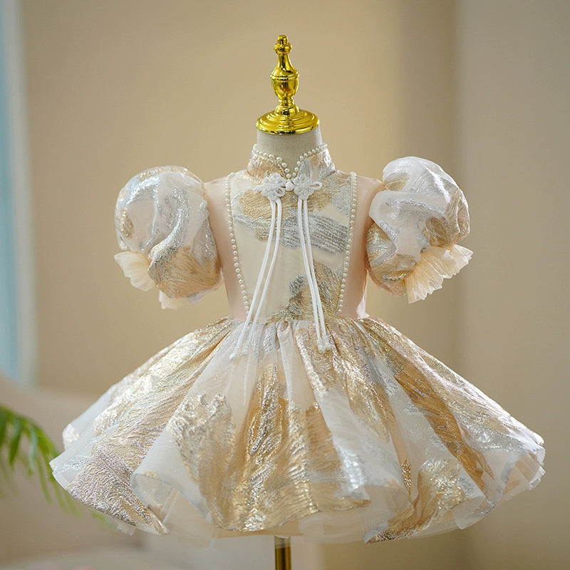 Sparkly Sequin Embroidery Princess Dress for Baby Girls - Toddler Birthday Party & Pageant Gown - Perfect for Special Occasions, Photoshoots, and Dress-Up Play