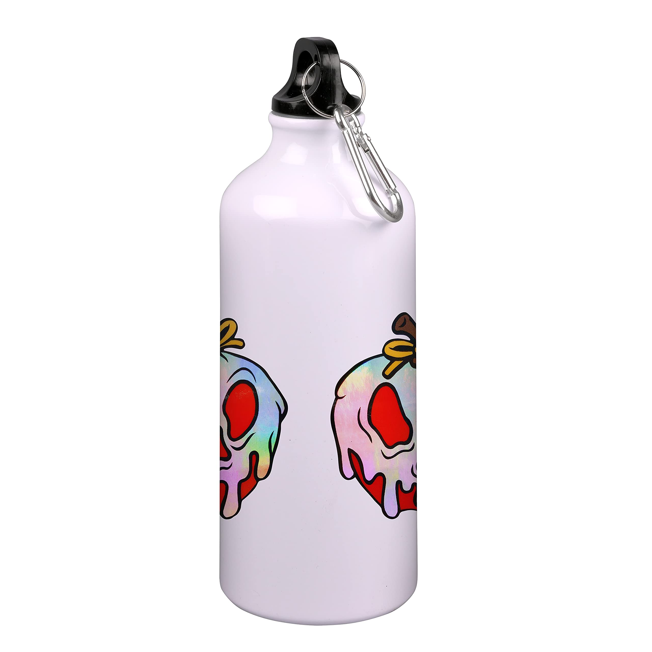 Skull Print Insulated Sports Water Bottle - 600ml Leak Proof Stainless Steel Thermos for Gym, Running, Hiking, Yoga & Outdoor Activities | Perfect for Workouts, School, Beach & Camping