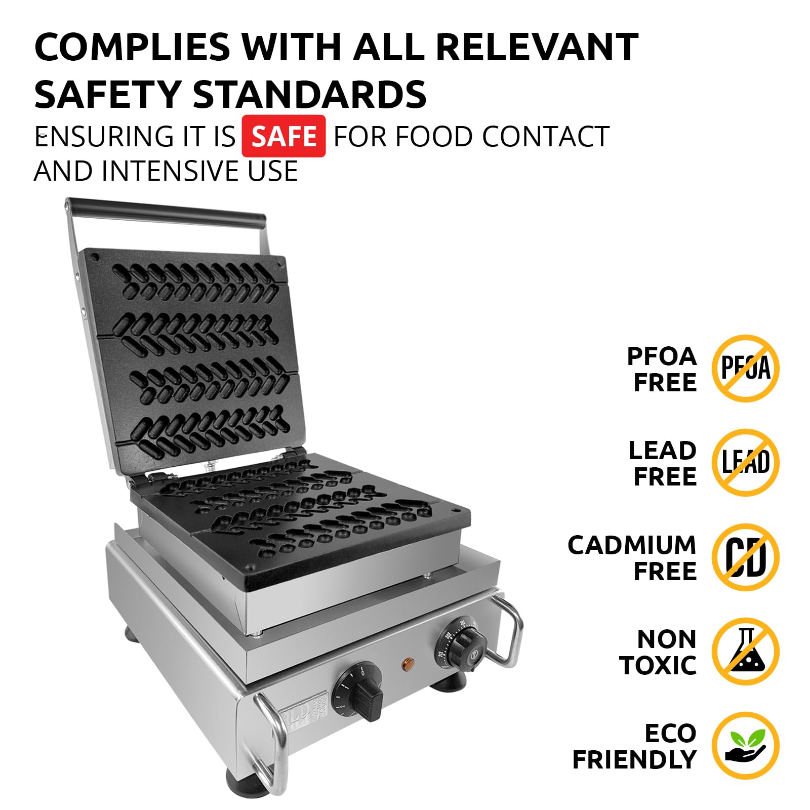 ALDKitchen 4-Stick Waffle Maker Machine - 110V Electric Waffle Iron for Homemade Waffles on Sticks - Perfect for Breakfast, Parties & Kids Snacks