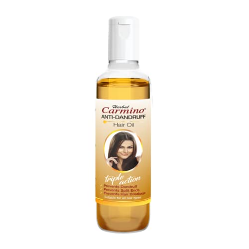 Carmino Anti Dandruff Hair Oil for Scalp Treatment - 100ml (Pack of 2) - Natural Itchy Scalp Relief & Hair Growth Solution - Perfect for Dry, Flaky Scalp & Dandruff Control at Home