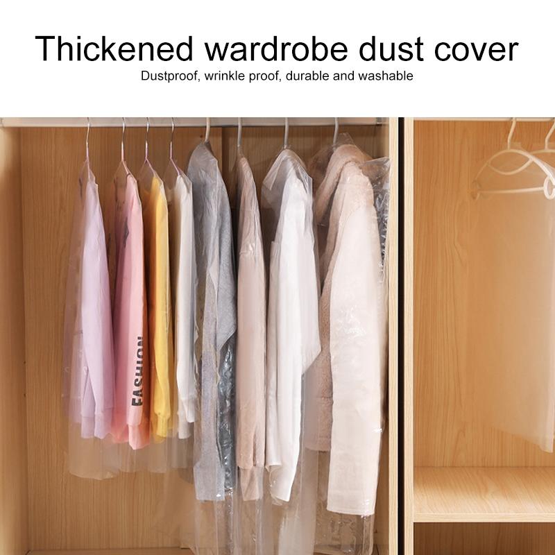 100 Pack Disposable Dust Bags 60x130cm - Thick PE Material, Transparent Vacuum Cleaner Bags for Home Cleaning & Storage Organization