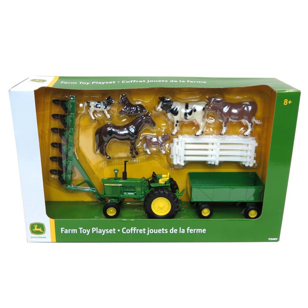 John Deere Farm Toy Playset for Kids - Tractor & Farm Animal Set - Educational Pretend Play for Toddlers & Children - Perfect for Indoor & Outdoor Farm-Themed Playtime