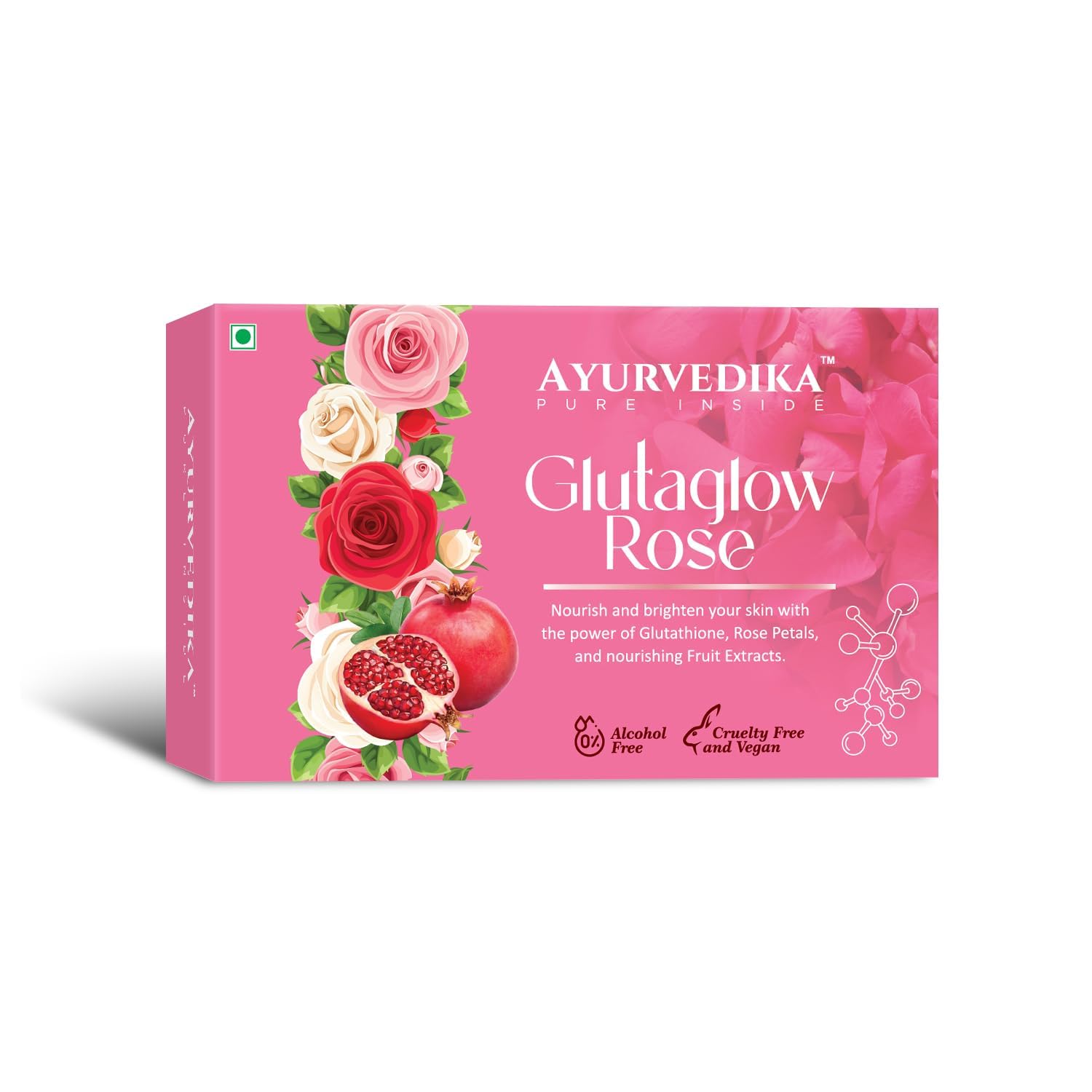 Glutathione & Rose Petals Soap for Glowing Skin - Hydrating Vegan Face & Body Cleanser with Fruit Extracts | Paraben-Free, Natural Skincare for Dry & Sensitive Skin | Perfect for Daily Use & Gift Sets