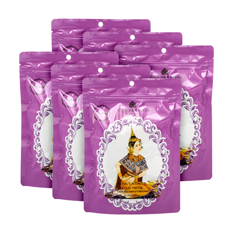 Royal Detox Foot Patch with Lavender - Gold Princess (60 Patches) for Relaxation & Detoxification - Perfect for Spa Nights & Self-Care Routines