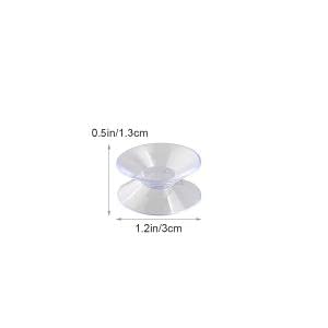 ZIBUYU Double Sided Suction Cups for Glass - 20 Pack 30mm White PVC Plastic Sucker Pads | Bathroom, Kitchen, Window & Mirror Mounting Accessories