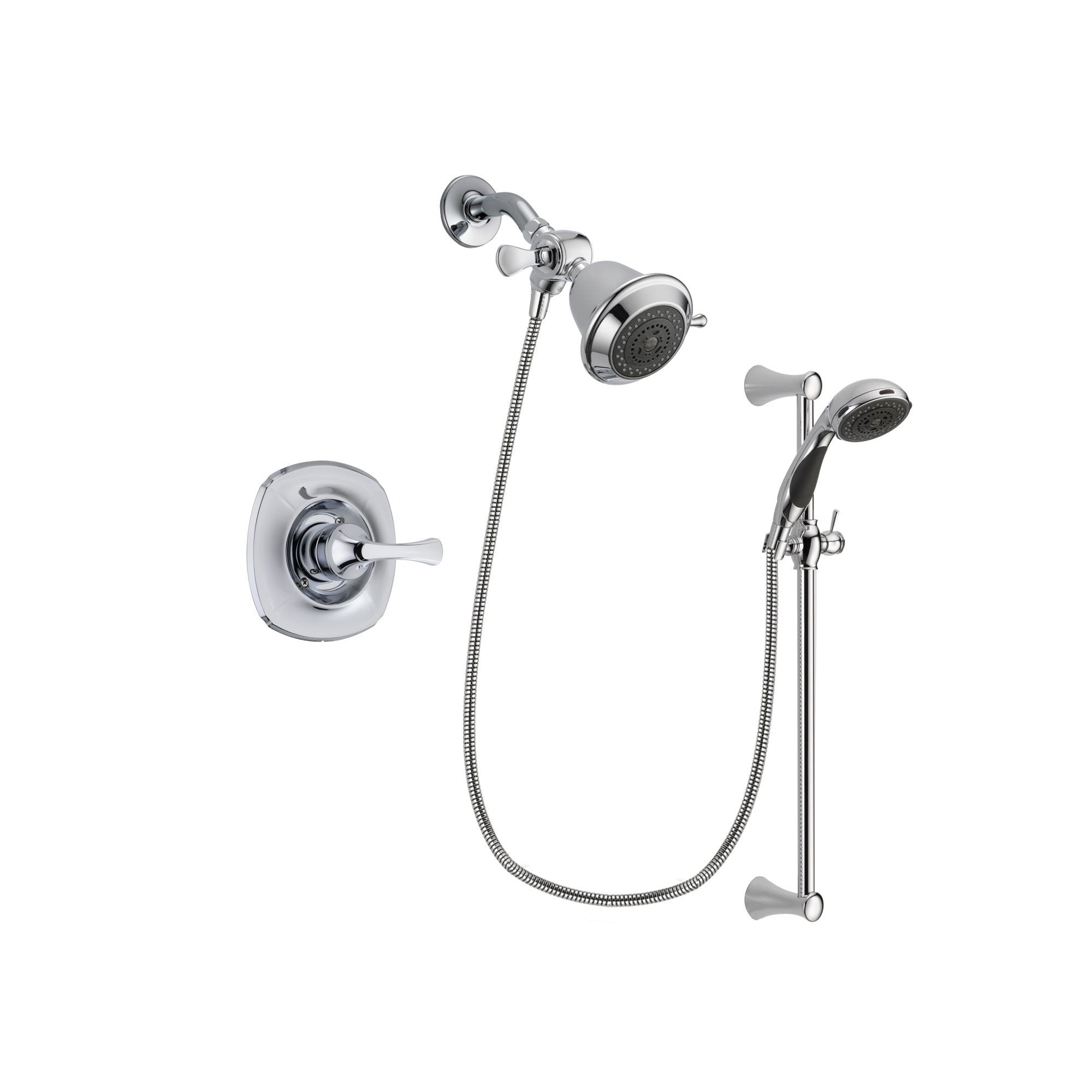 Delta Addison Chrome 3-Function Shower Faucet System with Rainfall Showerhead & Hand Shower DSP0714V - Perfect for Bathroom Renovation & Luxury Spa Experience