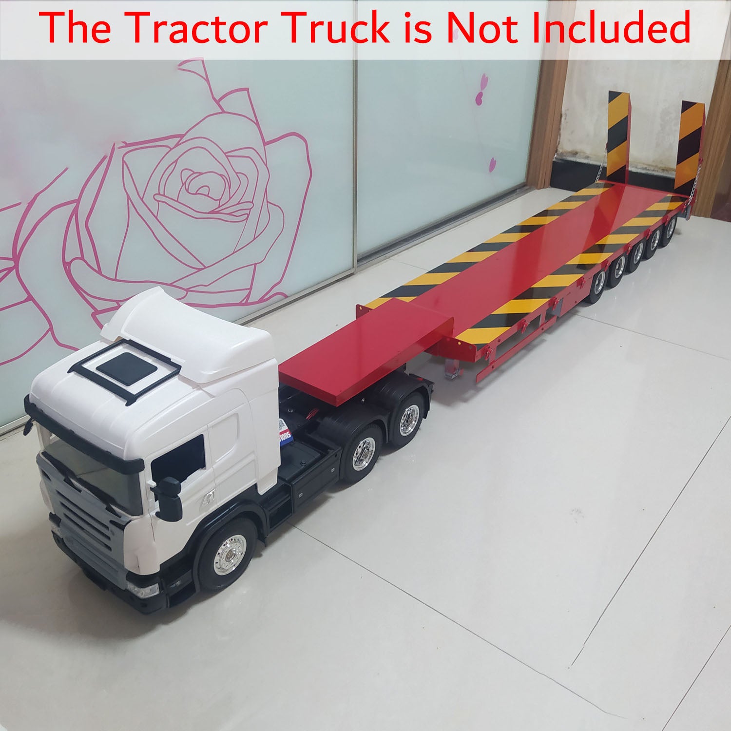1/14 Scale Metal 5-Axle Semi Trailer for RC Tractor Trucks - DIY Assembled Radio Controlled Construction Vehicle Toy - Perfect for RC Enthusiasts & Collectors - Great Gift for Kids & Adults - Ideal for Construction Site Play & Display Scenes