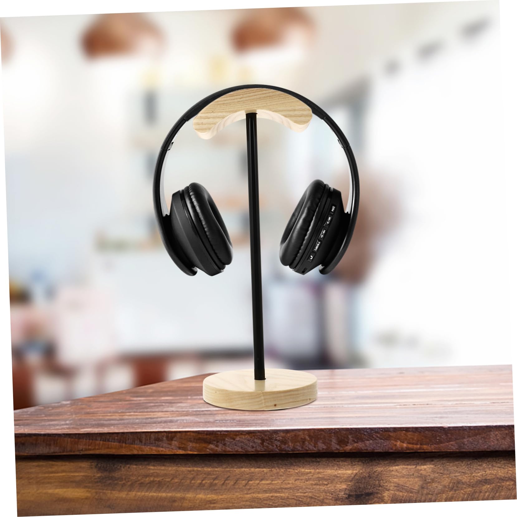 Premium Wooden Headphone Stand Holder - Universal Hanging Organizer for Gaming Headsets, Earphones & Audio Accessories - Perfect for Home, Office & Gaming Setup