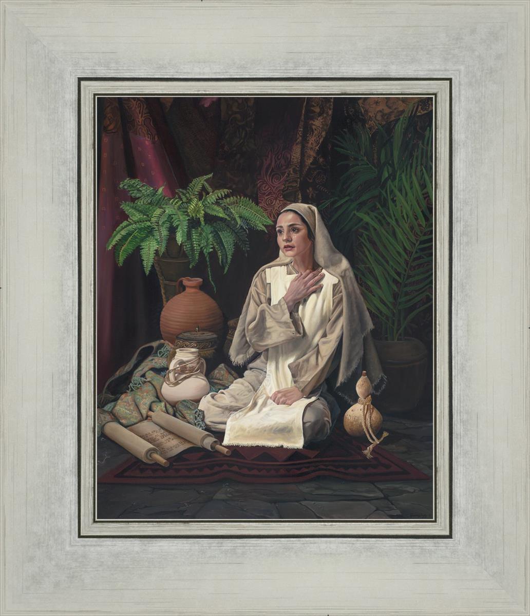 Behold Thy Handmaiden - Elegant Christian Home Decor for Prayer & Meditation | Perfect for Church Altars, Home Worship Spaces & Gift Giving