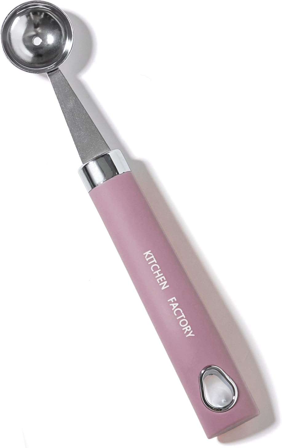 Premium Stainless Steel Melon Baller with Non-Slip Smooth Handle - Small Ice Cream Scoop for Fruits, Cookie Dough, Meatballs - Perfect for Kitchen, Baking, Party Food Prep & Ice Cream Serving (Dusty Pink)