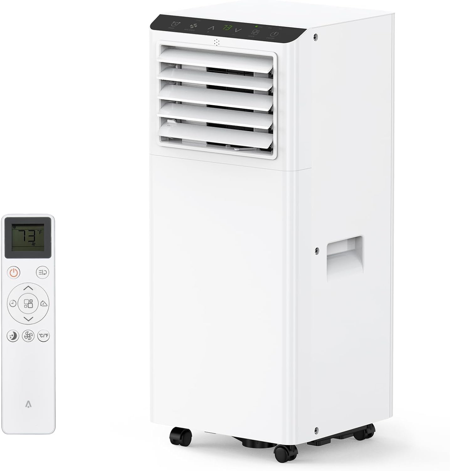 8000 BTU Portable Air Conditioner with 3-in-1 Cooling, Dehumidifier & Fan - 24 Hour Timer, 2 Speed Settings, Sleep Mode & Remote Control - Perfect for Bedrooms, Home Offices & Small Spaces (12x12 ft)