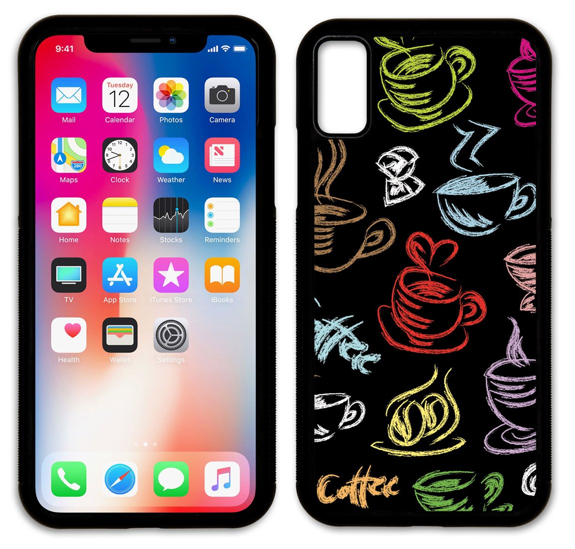 Slim Fit iPhone XR Phone Case - Premium Shockproof Protective Cover with Coffee Cup Design - Perfect for Everyday Use, Travel & Office