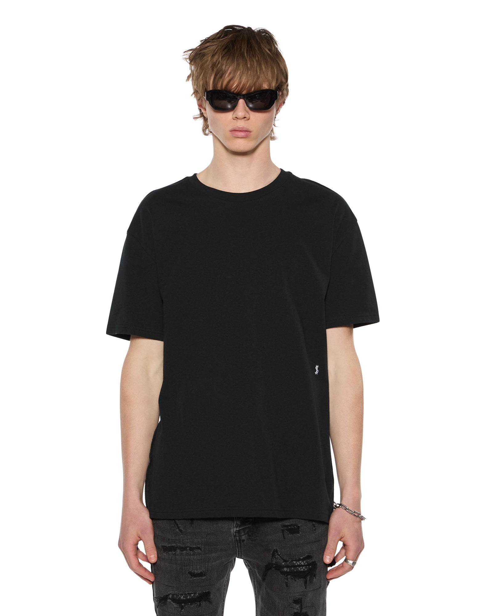 4 X 4 BIGGIE SS TEE JET BLACK - Premium Cotton Short Sleeve T-Shirt for Men - Casual Streetwear & Hip Hop Fashion - Perfect for Concerts, Parties, and Everyday Wear