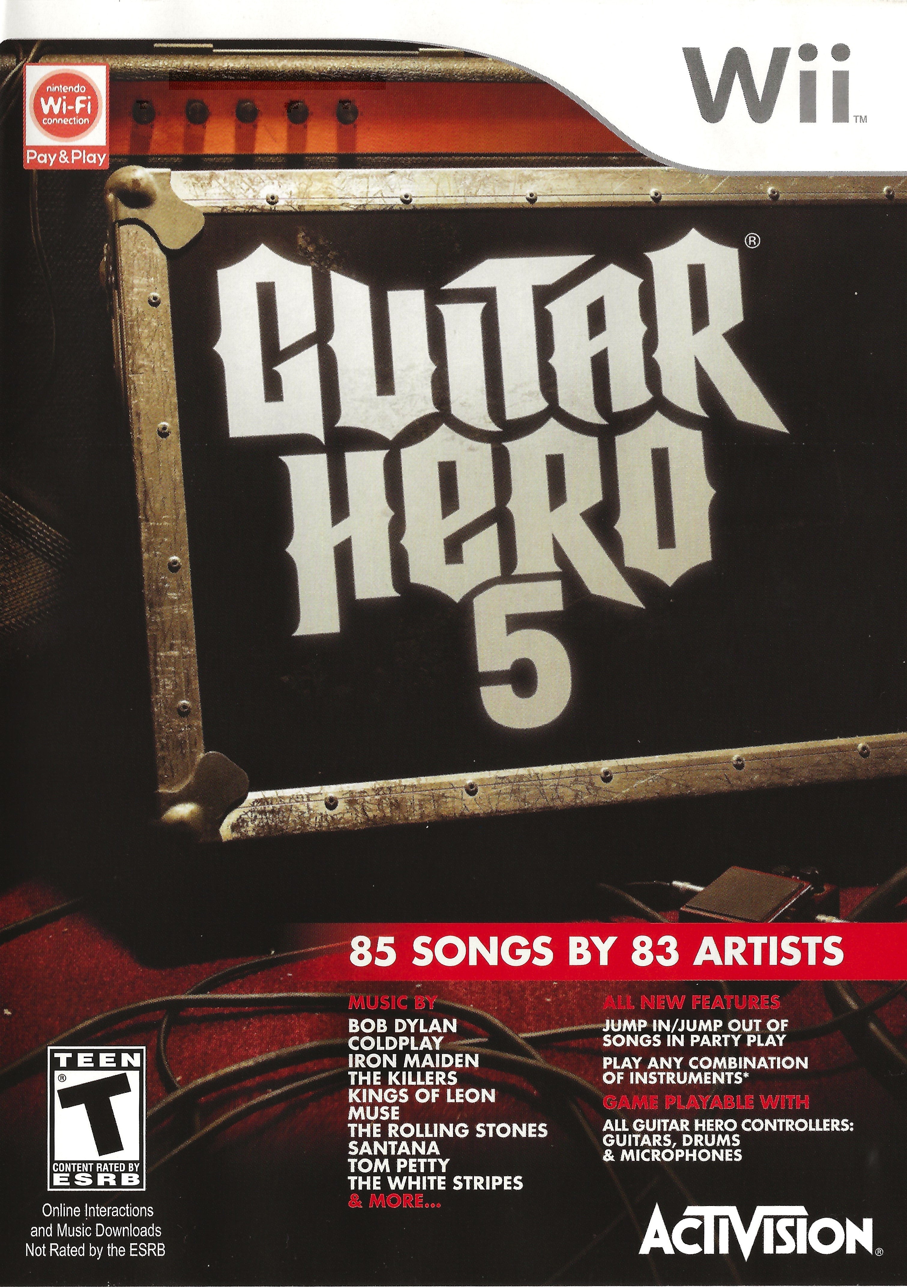 Used Guitar Hero 5 Wii Video Game - Compatible with Nintendo Wii - Perfect for Music & Rhythm Game Lovers - Great for Parties & Family Game Nights
