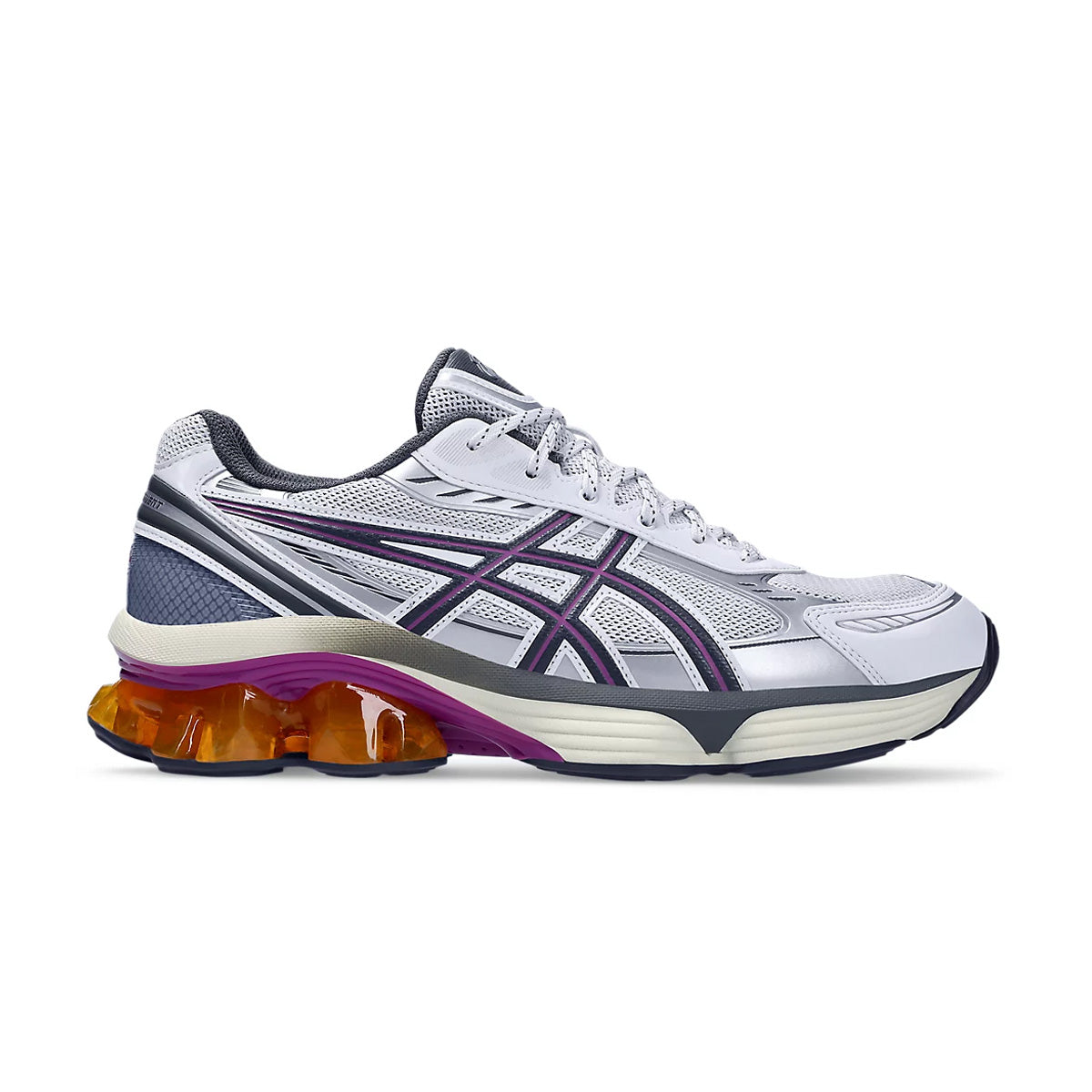 ASICS GEL-Kinetic Fluent Running Shoes for Men & Women - White Truffle/Grey - Lightweight Cushioned Sneakers for Jogging, Gym Workouts & Daily Wear
