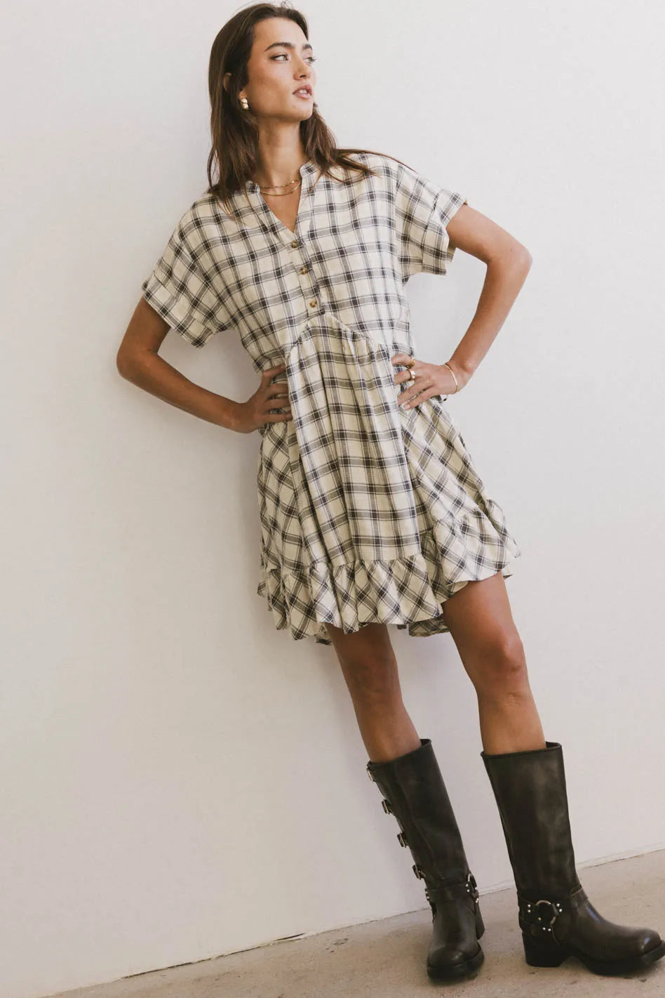 Loli Plaid Mini Dress - Cute Tartan Skater Dress for Women | Perfect for Parties, Dates & Casual Outings | FINAL SALE
