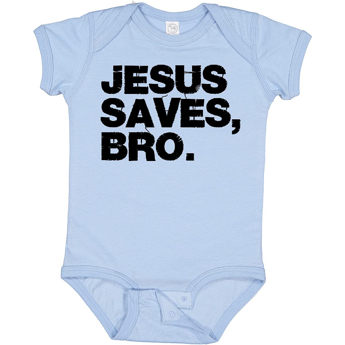 Inktastic Jesus Saves Bro Christian Baby Bodysuit - Cute Religious Outfit for Infants, Baptism, Church & Family Gatherings