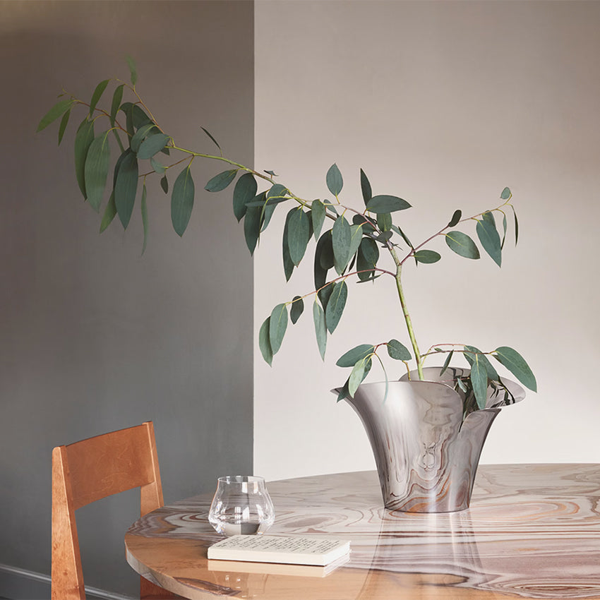 Georg Jensen Bloom Botanica Flower Pot - Elegant Scandinavian Design Indoor Plant Pot for Home & Office Decor - Perfect for Succulents, Herbs, and Small Plants