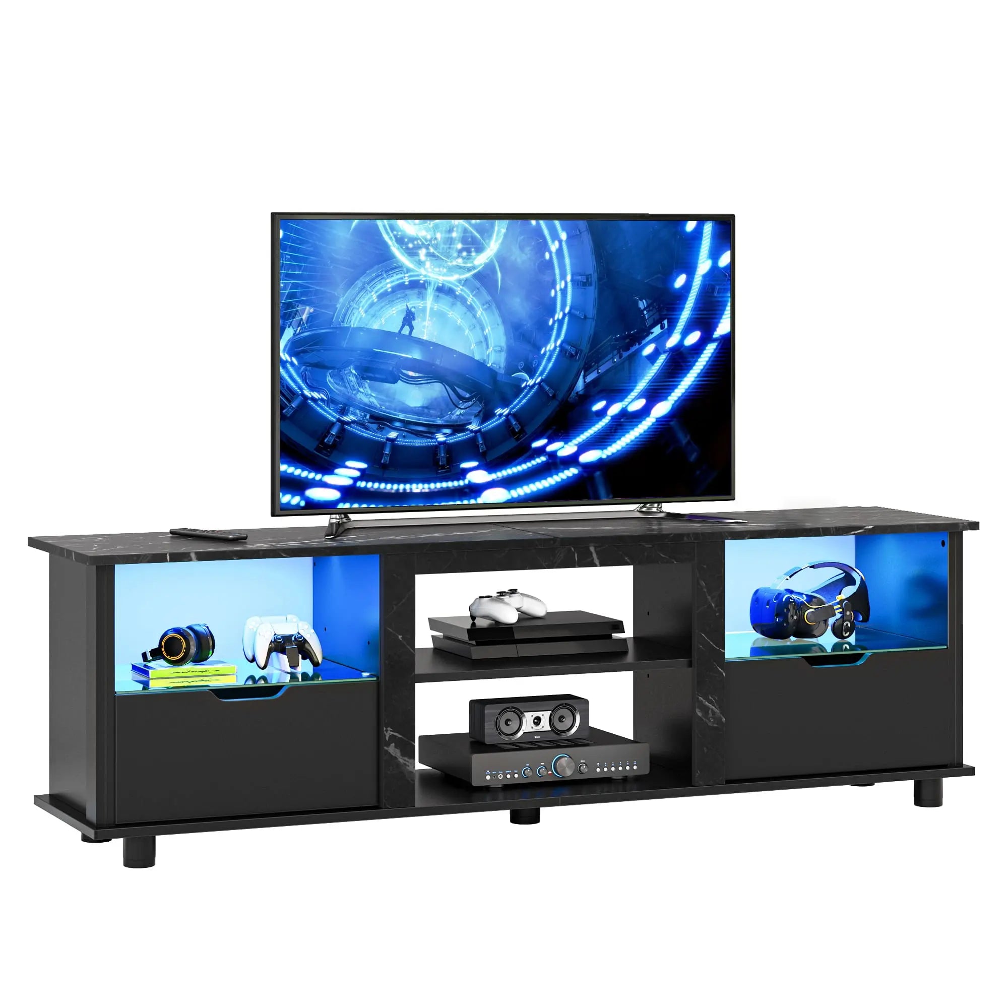 Bestier 70 Inch TV Stand with Storage Drawers - Modern Gaming & Entertainment Center for Living Room, Bedroom - Perfect for TVs, Consoles & Media Storage
