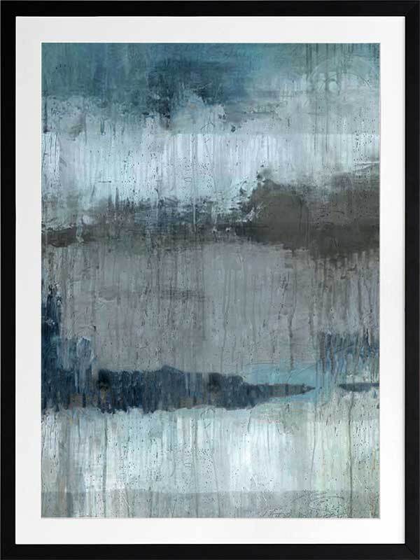 City Fog I Framed Art Print - Modern Wall Decor for Living Room, Bedroom & Office - Ready to Hang Canvas Painting for Home & Office Decor
