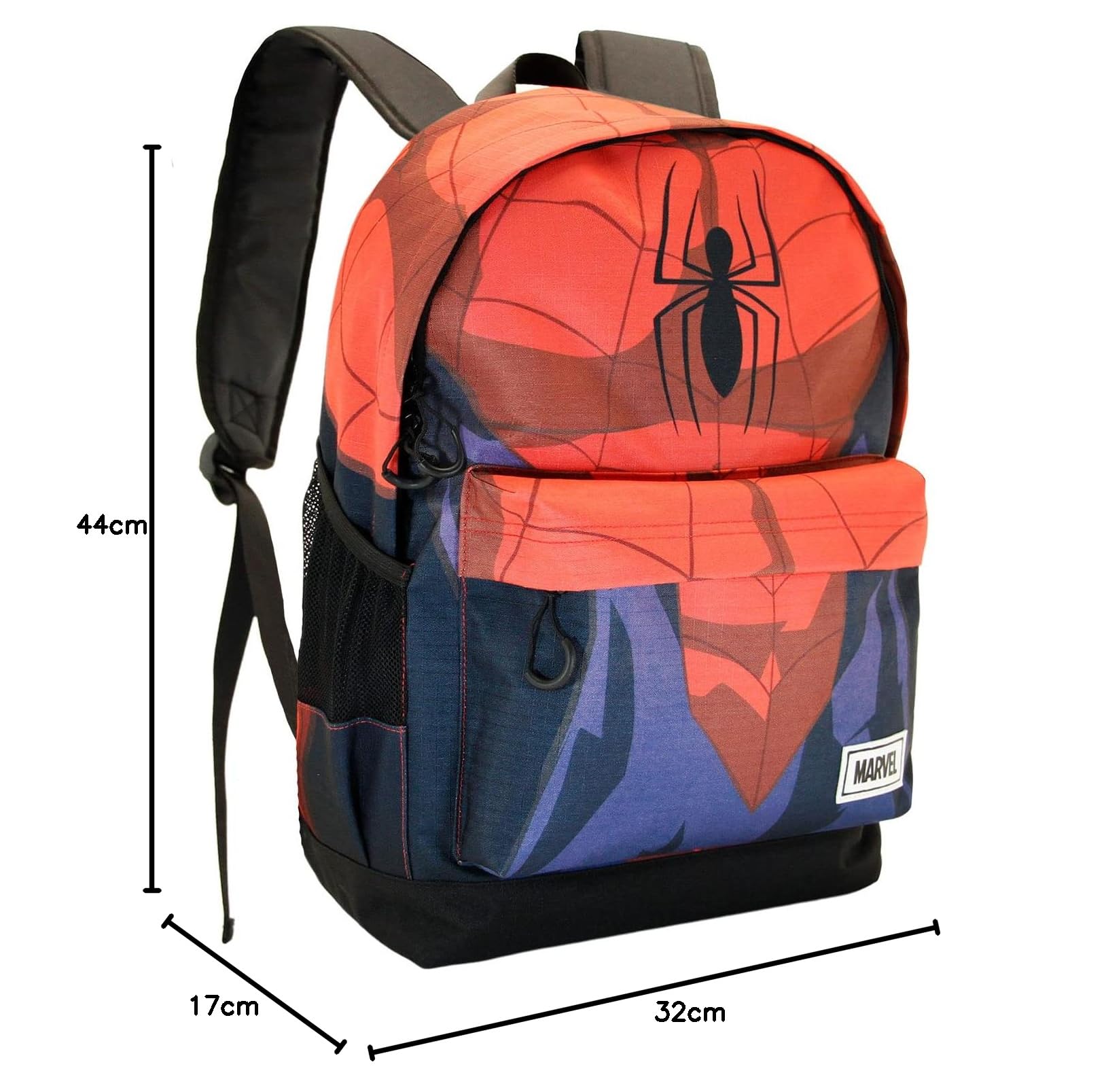 Marvel Spiderman Backpack ECO 2.0 - Red Superhero School Bag for Kids | Perfect for School, Travel & Cosplay