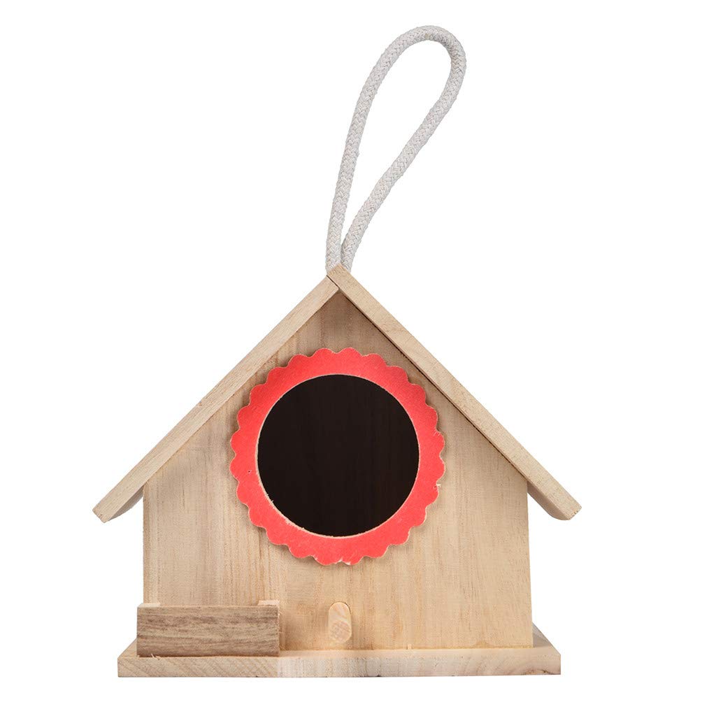 Handcrafted Wooden Bird House - Vintage Country Cottage Style Birdhouse for Outdoor & Indoor Decor - Perfect for Garden, Patio, and Home Decoration