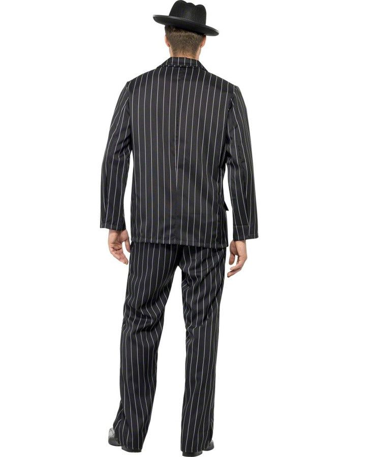 Vintage 1920s Zoot Suit Gangster Costume for Men - 3-Piece Mafia Pinstripe Outfit with Hat & Tie for Halloween, Cosplay & Themed Parties