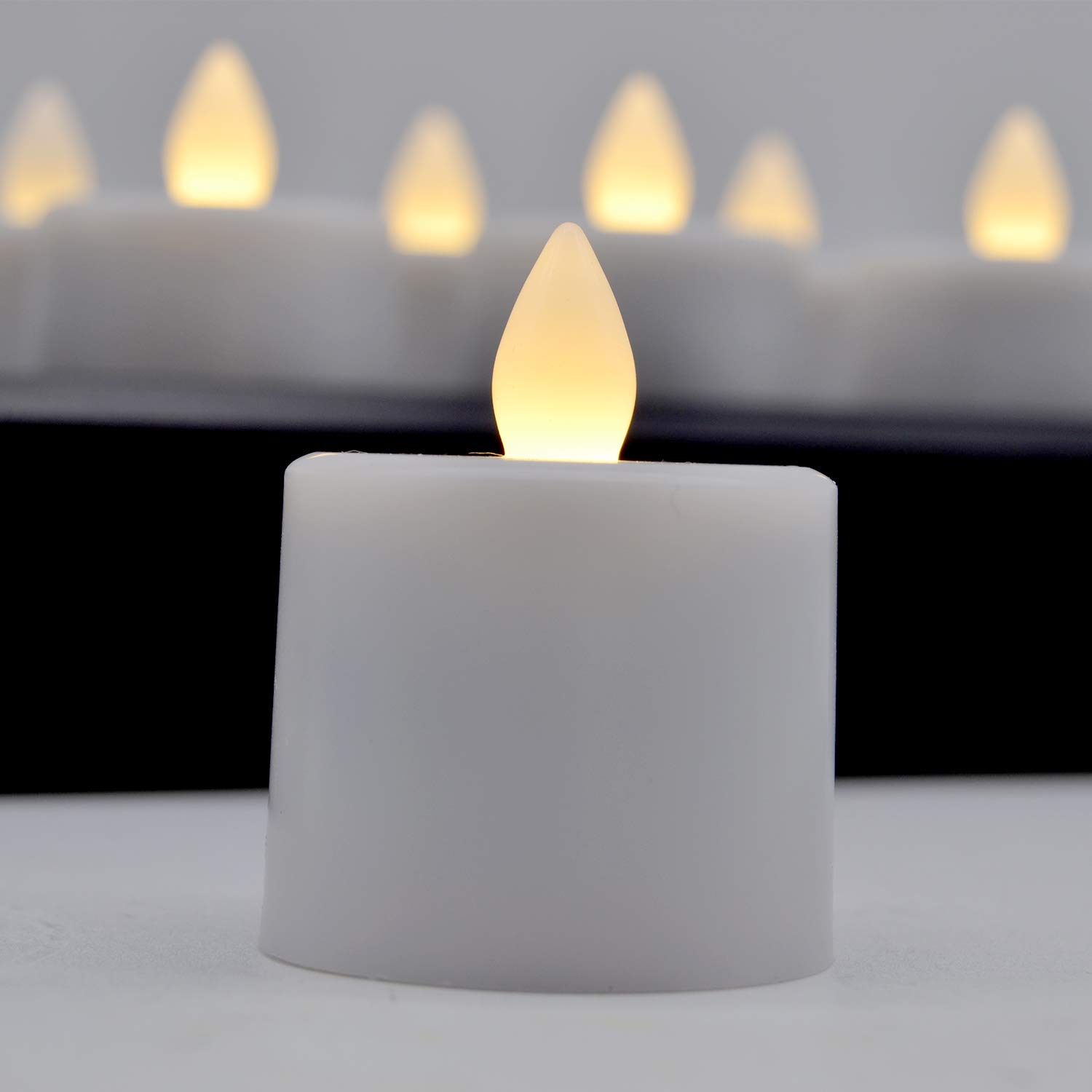 Rechargeable LED Flameless Tealight Candles - Set of 12, Bright White with Timer & Remote Control - Perfect for Weddings, Home Decor, and Romantic Ambiance