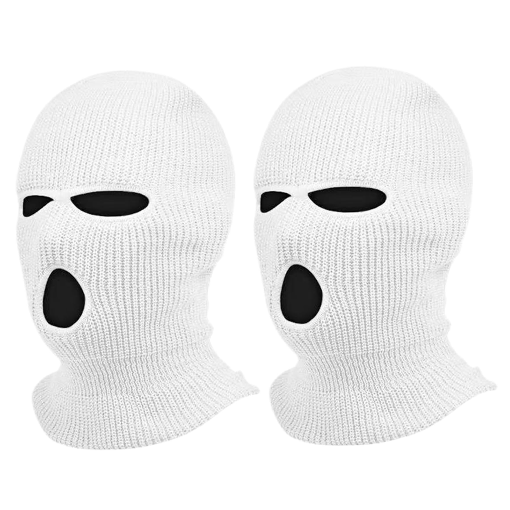 Funny Face Car Headrest Covers 2PCS - Universal 3 Hole Front Seat Headrest Protectors for Cars, Soft Acrylic Fiber Decorative Covers (Perfect for Road Trips & Personalized Car Interior Styling)