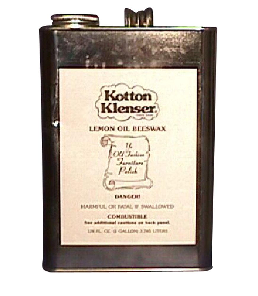 Natural Lemon Oil Beeswax Wood Polish - 1 Gallon for Furniture, Floors & Cutting Boards | Eco-Friendly Wood Conditioner & Protector