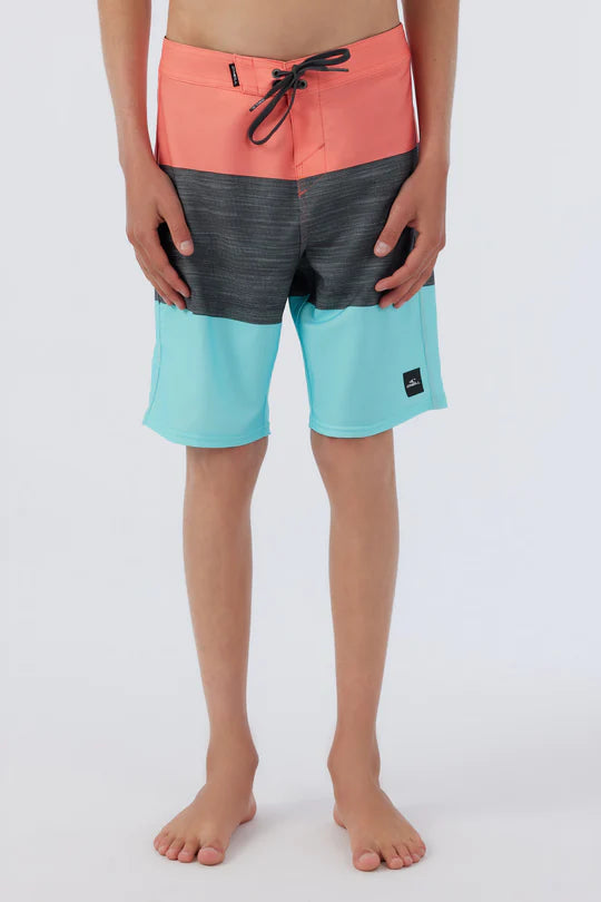 O'Neill Kids Hyperfreak Coral Boys Swim Trunks - Quick Dry Swim Shorts for Beach, Pool & Water Sports