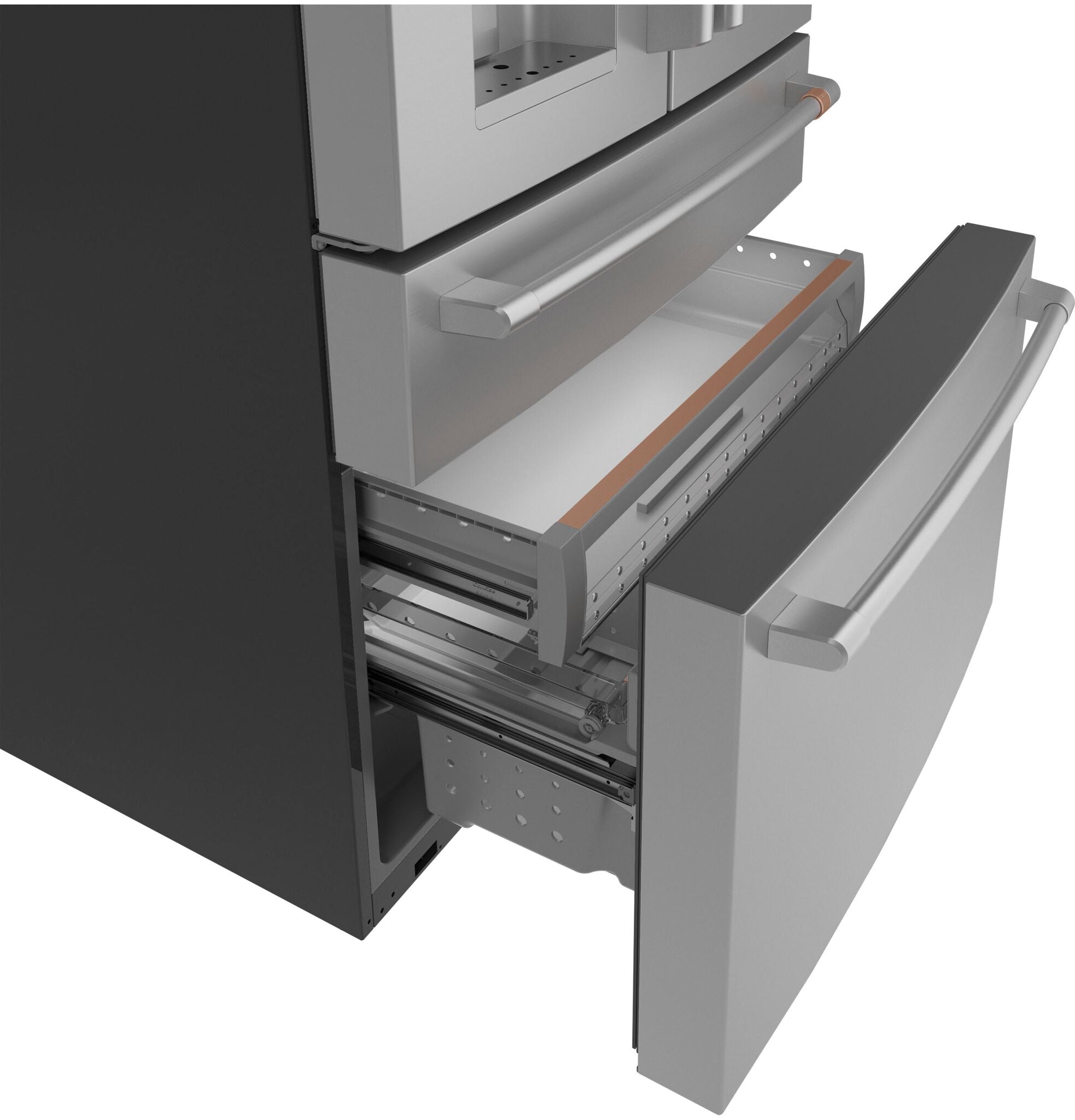 Stainless Steel Smart Counter Depth 4-Door French Door Refrigerator - 22.3 Cu.Ft. (CXE22DP2PS1) | Energy Efficient, Spacious Design for Modern Kitchens & Open Floor Plans