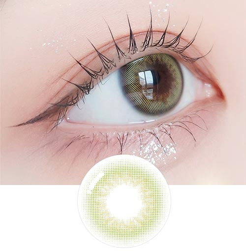 Premium Khaki Green Contact Lenses (2-Pack) - Buy 1 Get 1 Free - Monthly Disposable for Natural Eye Color Enhancement & Costume Looks