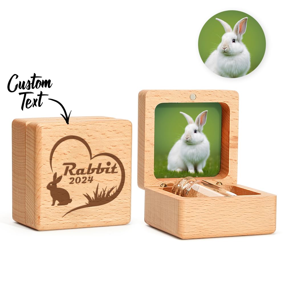 Personalized Pet Memorial Box - Custom Engraved Wooden Keepsake for Dog & Cat Hair, Ashes & Photos - Unique Pet Loss Gift for Pet Lovers - Perfect for Home Memorial Display & Pet Remembrance Ceremonies